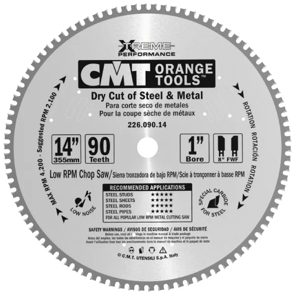 CMT Industrial Pilový kotouč na železo - D190x2,0 d30 Z40 HM